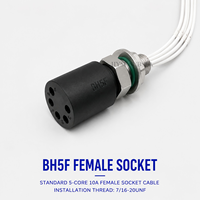 Connecteur étanche sous-marin HYSF SUBSEA BH5M standard à 5 broches mâle, prise sous-marine 10A pour ROV AUV marine