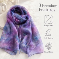 Foulard en gaze imprimé floral pour femme Bali, motif rose vintage, léger, automne/hiver, 180x70cm, accessoire décontracté pour chemise, voile transparent pour le cou
