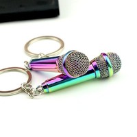 Accessoire de décoration pour sac à dos de chanteur de KTV TY Crafts, mini microphone de simulation personnalisé, porte-clés 3D