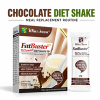 Shake de remplacement de repas au chocolat, produits de perte de poids, protéines, fibres, contrôle de la faim, poudre de café vert, fournisseur en gros