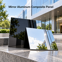 Panneau composite en aluminium miroir argenté de 3 mm, panneau ACM pour plafonds commerciaux
