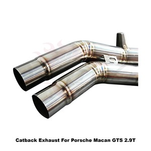 Vortex Lightweight Natural Titanium Catback System With Vacuum Valve For Porsche Macan GTS 2.9T - Product Image 5
