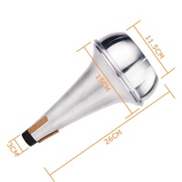 Sourdine universelle en aluminium de haute qualité pour trombone, avec boîte, vente en gros