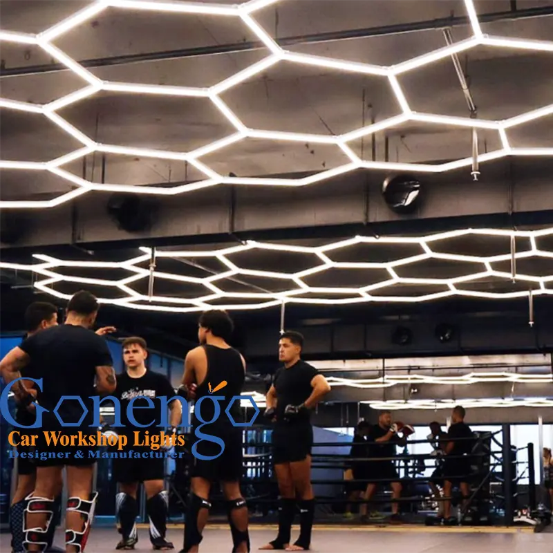 Multiple Scénarios Garage Gymnasium Barbershop Honeycomb Connectors Led Light For Hexagon Shape