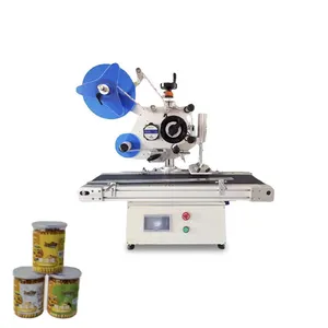High Speed Round Bottle Labeling Machine Table Top One Side Label Machine Semi Automatic Flat and Round Bottle Labeling Machine