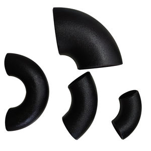 מרפק <span class=keywords><strong>90</strong></span> מעלות מפלדה שחורה DIN SMS ISO <span class=keywords><strong>CS</strong></span>, ריתוך ראש עגול, משטח חלק, לחץ גבוה, ליישומי נפט וגז - Product Image 1