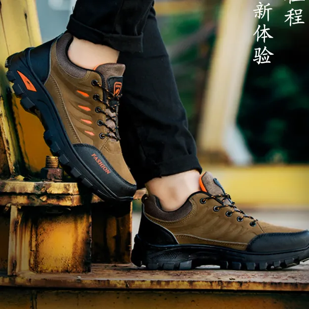 2021 men's mountaineering shoes Korean fashion men's leisure sports outdoor hiking shoes comfortable shoes
