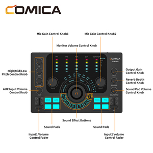 Comica adcaster C2 giao diện âm thanh đa chức năng cho streaming/podcasting/ghi âm máy tính di động kim loại bền - Product Image 3
