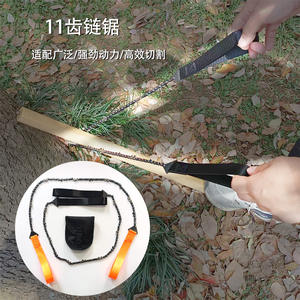 Tronçonneuse portative manuelle à 11 dents en acier au manganèse de 24 pouces, outil de taille pour jardin extérieur, équipement de survie - Product Image 5