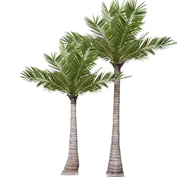 Outdoor palm tree artificial fiberglass customized artificial decoration palm tree