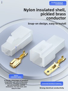 6.3 Otomotiv Konnektör Terminal Bloğu Konnektörü Kare Fiş Erkek Dişi Bağlantı Fişi 2 Delikli 3/4P Kablo Demeti Fişi - Product Image 3