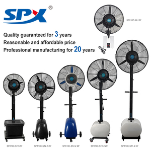 Настраиваемый 30-дюймовый SPX10C-ST1 промышленный металлический Электрический напольный туманный охлаждающий вентилятор с подставкой для воды