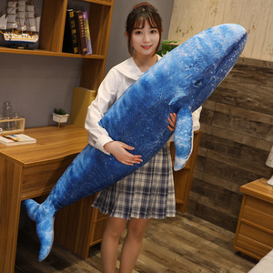 Nouvelle Peluche <span class=keywords><strong>Baleine</strong></span> Bleue Animale Marine Rembourrée en Coton PP Grand Oreiller Cadeau Saint-Valentin | Jouets TYL - Product Image 2