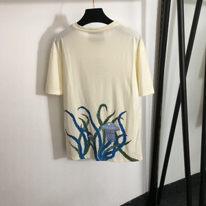 女性用<span class=keywords><strong>2025</strong></span>年夏ファッション<span class=keywords><strong>T</strong></span>シャツカジュアル半袖クルーネック高コットンポリエステルプリントロゴロングショート卸売