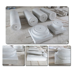 أعمدة خارجية مجوفة من نيوستار لتزيين البوابات، كرانيش كورنثية حجرية - Product Image 5