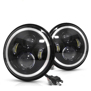 Phare LED rond de 7 pouces avec anneau bicolore pour la modification de véhicules tout-terrain - Product Image 1