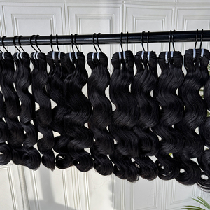 <b>Body</b> <b>Wave</b> Bundles Human Hair Raw Hair Natural Look Double Weft Soft Full Texture Supply - Product Image 3