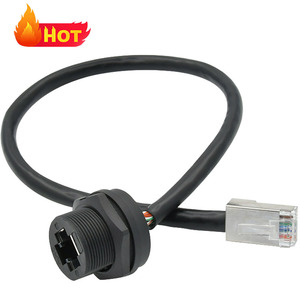 Konektor Rj45 Kabel Ethernet Kustom Profesional Soket Plug Pria Wanita Konektor Rj45 Kabel Audio Video Industri Tahan Air - Product Image 1
