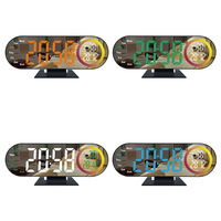 AIKS AK-3827LW Desktop Farbbildschirm Magic LED Digitalanzeige Spiegel Elektronische Leuchtende Farbwechsel Wohnzimmer Geräuschlose Uhr