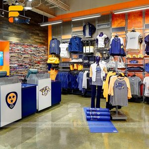 Présentoir modulaire pour vêtements de détail Présentoir à panneaux muraux Présentoir pour vêtements Design de <span class=keywords><strong>comptoir</strong></span> pour magasin de vêtements de sport Merchandising - Product Image 1
