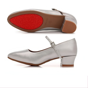 Chaussures de danse de salon à talon bas pour femmes, <span class=keywords><strong>salsa</strong></span>, latin, entraînement, style cubain, PU, vente directe d'usine - Product Image 5