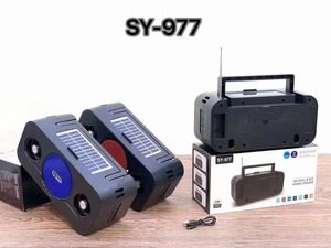 New SY-977 Solar Flashlight Sound Box <strong>Line</strong> <strong>Array</strong> <strong>Speakers</strong> Hi-Fi Outdoor <strong>Portable</strong> <strong>Speakers</strong> With Mobile Phone Holder - Product Image 3