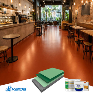 Système de revêtement de sol en uréthane pour magasins de détail et hôtellerie, peinture élastomère flexible décorative insonorisante sans joint, vente en gros - Product Image 1