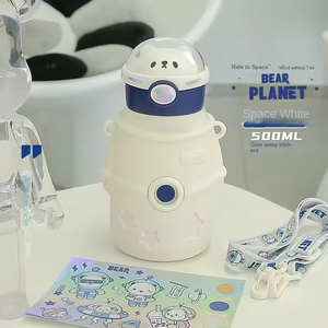 Wholesale 500ML 316 Stainless Steel Double Vacuum Insulated Eco-Friendly Straw Cup 12-24 Hours Thermal Performance Cartoon - Product Image 5