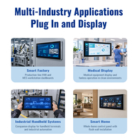 Monitor Layar Sentuh HMI Industri 15,6 Inci dengan HDMI DP dan Sentuhan 10 Titik
