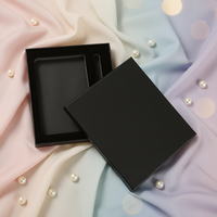 Boîte cadeau rigide noire, emballage haut de gamme pour cadeau de luxe, robuste, finition lisse, personnalisable, légère, portable
