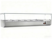 1.2m Salade Comptoir Salade Bar Réfrigérateur Table Salade Affichage En Acier Inoxydable Pizza Préparation Table Réfrigérateur À Refroidissement Direct