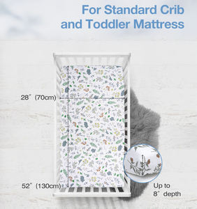 <span class=keywords><strong>Lenzuola</strong></span> per <span class=keywords><strong>Culla</strong></span> in Cotone 100% Morbido per Neonati Maschi e Femmine, Set Completo - Product Image 3