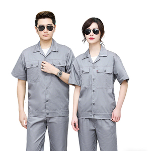 <span class=keywords><strong>Abbigliamento</strong></span> da Lavoro Estivo per Uomo, Tuta Protettiva per <span class=keywords><strong>Officina</strong></span> e Fabbrica con Logo Ricamato, Adatta per Saldatura e Riparazione Macchine da Stampa - Product Image 5