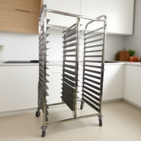 Chariot de four commercial en acier inoxydable 304 tissé sur mesure par le fabricant - Services de découpe, soudage et pliage