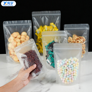 Sacs d'emballage en plastique transparents <span class=keywords><strong>de</strong></span> qualité alimentaire avec fermeture éclair, thermoscellables, pour aliments, bonbons, collations, noix, aliments pour animaux <span class=keywords><strong>de</strong></span> compagnie - En stock - Product Image 4