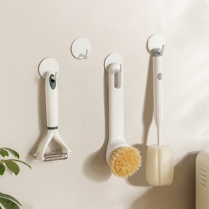 Factory Direct <b>Drawing</b> Large Hooks Non-marking Iron Large Hooks Punch-free Strong Adhesive Metal Coat Hooks - Product Image 2
