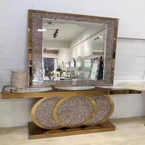 Hot bán Rose Gold thiết kế đặc biệt Đè Bẹp kim cương giao diện điều khiển Bảng với gương - Product Image 1