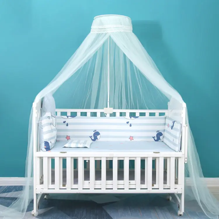 थोक स्टैंड नई नवजात शिशु पालना बिस्तर बड़ा आकार मच्छरदानी बच्चों के लिए