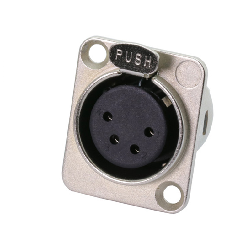5Pcs 3pin XLR Waterproof Female Chassis Panel Plug Audio Socket Geschikt Voor Power Microfoon Connector