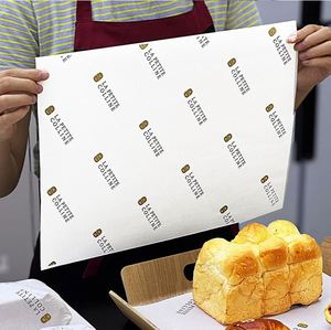 Disposable Greaseproof Virgin Wood Pulp <b>Tray</b> Paper Plate Liner Burger Wrapper Packaging Oil-Absorbing <b>Baking</b> Paper Custom Logo - Product Image 5