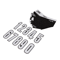 Autocollant de plaque d'immatriculation avant électroplaqué JFGRACING, autocollant brillant en PVC pour moto tout-terrain, graphiques pour Arctic Leopard 79BIKE