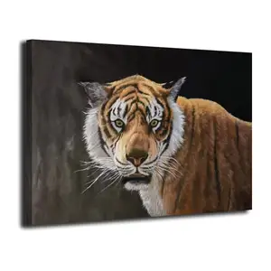 Arte Original 100% pintado a mano moderno Tigre pared arte Animal lienzo pintura al óleo naturaleza Animal decoración de pared