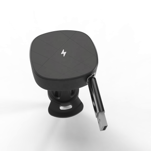 Nouveau support de charge magnétique sans fil pour voiture téléphone 15W chargeur sans fil avec <span class=keywords><strong>USB</strong></span> A Type <span class=keywords><strong>C</strong></span> 2in1 <span class=keywords><strong>c</strong></span>âble de charge rétractable - Product Image 6
