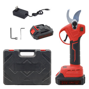 21V Rechargeable Battery Powered <b>Pruners</b> Stainless Steel Blade 20-30 Mm For Garden <b>Tree</b> Branch Trimming - Product Image 1