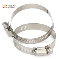 Collier de serrage double en acier inoxydable à couple élevé avec personnalisation OEM/ODM, système de mesure métrique, marque HANSHA