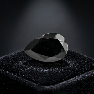 อัญมณีหลวมเจียระไนแบบแกนหมุนสีดำธรรมชาติลูกแพร์7X10mm ได้รับการรับรองจาก IGI - Product Image 4