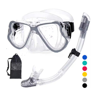 Vente chaude masque de plongée en verre confortable lentille trempée étanche ensemble de plongée en apnée pour les aventures de plongée sous-marine et en apnée