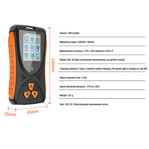 Draagbare marmeren Alpha Beta Gamma mini-stralingsdetector Mobiele telefoon Elektromagnetische veldstralingsdetector - Product Image 3