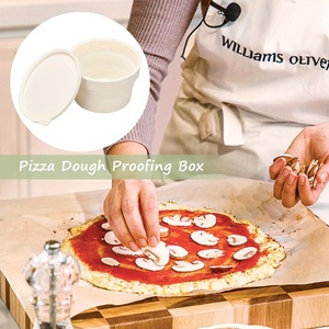 Contenitore lievitante per pasta di Pizza in Silicone con coperchio, riutilizzabile pieghevole per uso alimentare - Product Image 2