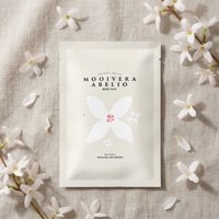 Mooivera Abelio Sensitive Sheet Maskpack 10 Unidades Vegano Halal Coreano con Extracto de Forsythia Iluminador Antienvejecimiento Hidratante para Viaje